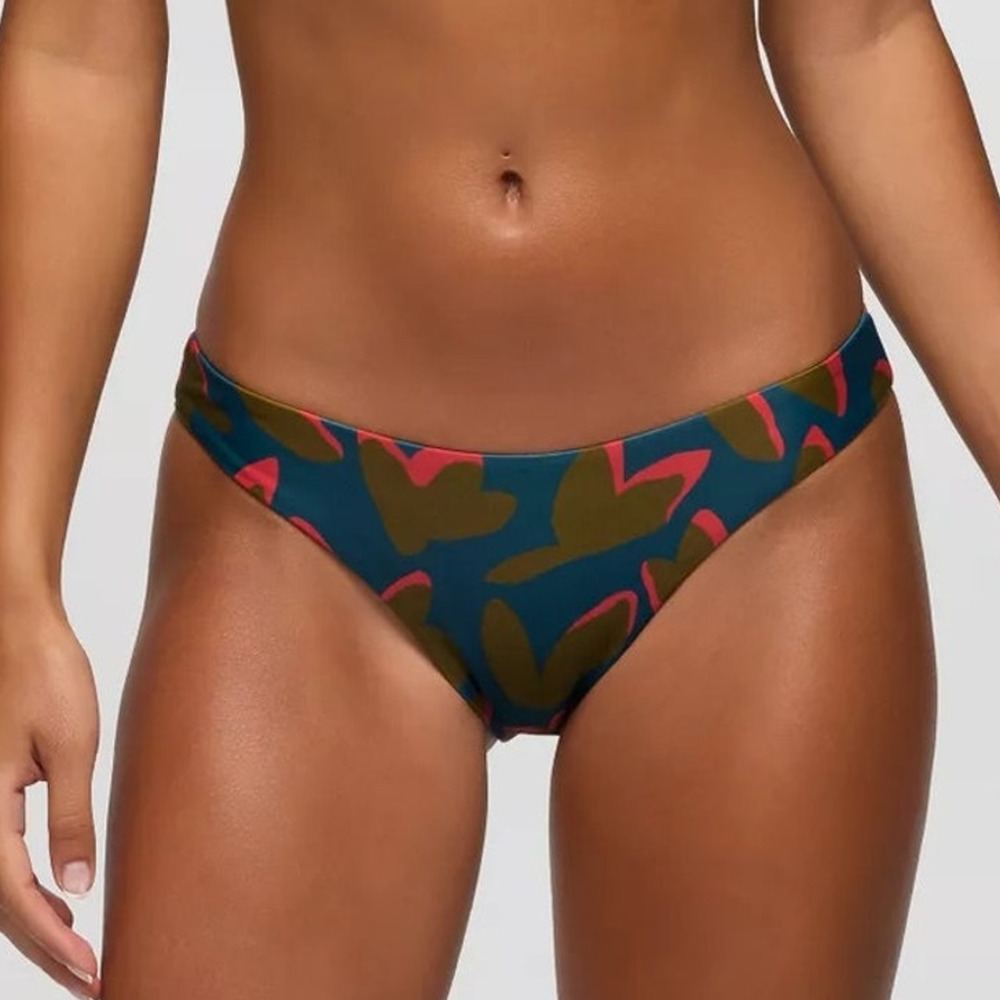 Prana Lahari Classic Swim Bottom Women's XL Catalina Indo Disco Mid Rise Cheeky